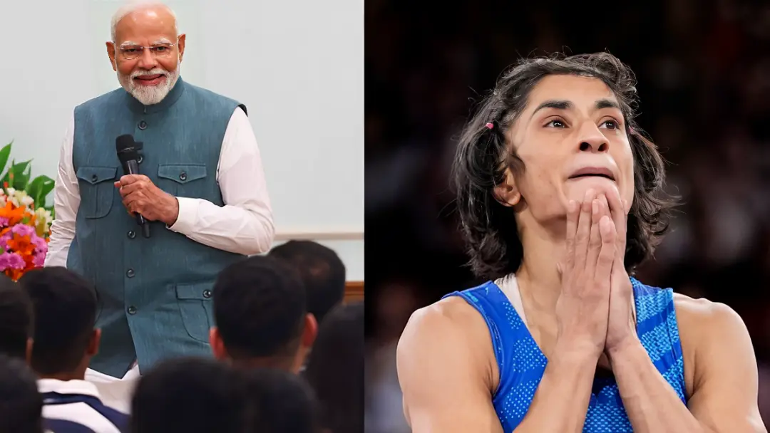 Vinesh Phogat and Narendra Modi